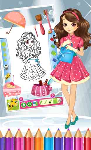 Pretty Girl Fashion Color Book disegno per dipingere colorazione gioco per i bambini 4