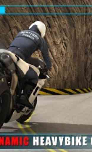 Veloce polizia motociclista 3d - arrampicata collina gioco di corse 4