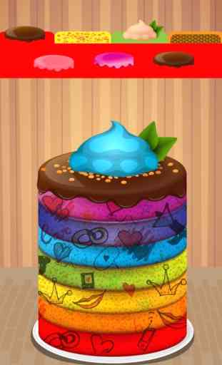 Arcobaleno Cake Maker - Una cucina pazzo facendo torta torre, cottura e gioco di rinnovo 1