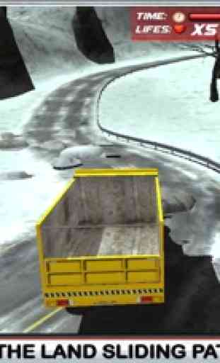 Neve simulatore camionista 3D - Guidare la grande gru e chiarire il ghiaccio dalla strada ghiacciata 3