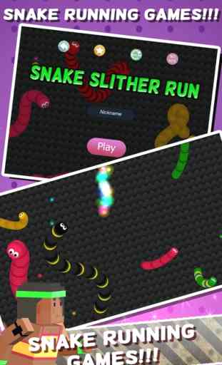 Snake In Esecuzione Giochi - Battaglia Fame Worm Mangiare Bucce Di Puntino Di Colore 1