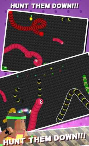 Snake In Esecuzione Giochi - Battaglia Fame Worm Mangiare Bucce Di Puntino Di Colore 2