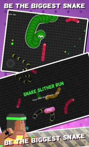 Snake In Esecuzione Giochi - Battaglia Fame Worm Mangiare Bucce Di Puntino Di Colore 3