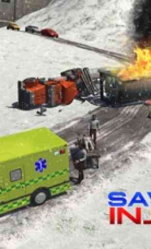 Neve Rescue 911 - Un simulatore di guida Ambulanza di emergenza 2