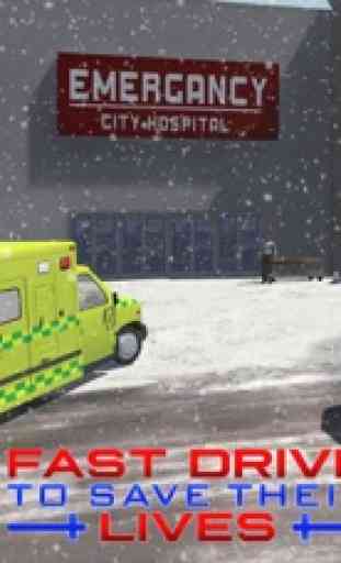 Neve Rescue 911 - Un simulatore di guida Ambulanza di emergenza 4
