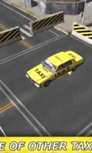 Super Taxi 3D Parking - Virtual Town Traffic Smash 2