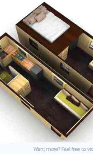3D Piccola casa Plan Ideas 4