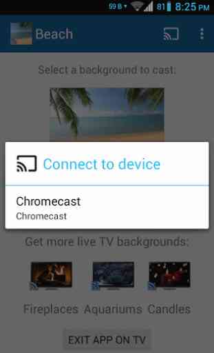Beaches on TV via Chromecast 4