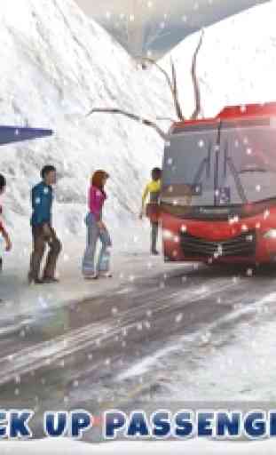 città d'inverno fuori strada bus collina simulatore di guida 3D 3
