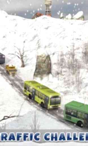 città d'inverno fuori strada bus collina simulatore di guida 3D 4