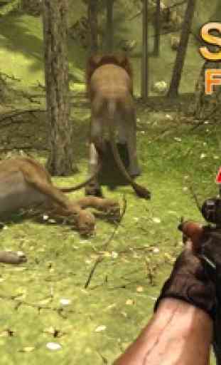 Selvaggio cacciatore di leoni - chase animali arrabbiato e li spara in questo simulatore di tiro gioco 4