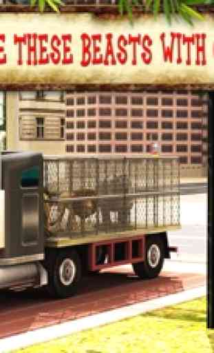 zoo camion trasporto di animali guida e di parcheggio mania 3