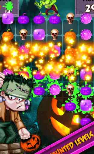 Halloween Candy World Adventure - Pop goccia gommoso e abbinare yummy tratta di raccogliere le gemme del cranio 3