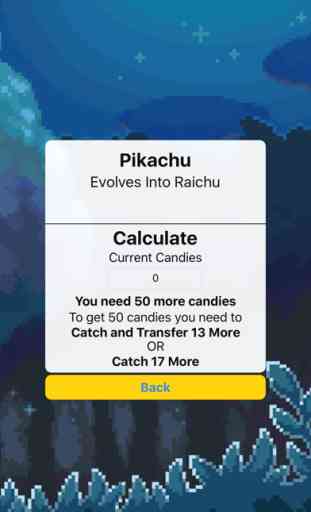 Candy Evolution Calcolatore per Pokémon GO 1