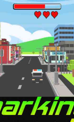 Cartoon Pixel City Parking Simulator Driving School Lite 4