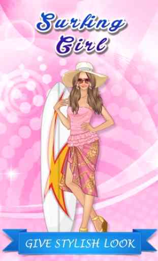 Surf ragazza moda vestiti - Dress up giochi per ragazze e ragazzi. Look glam per ragazza stella, fata principessa nel salone di bellezza 4