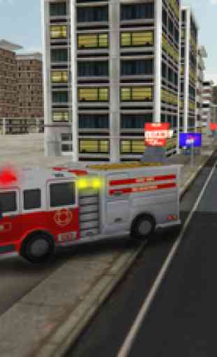 Fire truck emergency rescue 3D simulator free 2016 3