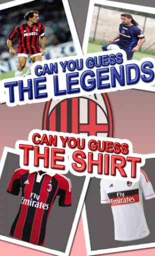 Calcio Quiz - AC Milan Player and Shirt Football Game 1