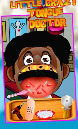 Po 'pazzo Tongue, Dentista (denti) e Face Medico (dr) - Kids Fun Games 2