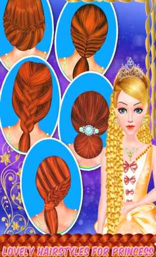Piccolo Principessa capelli stili capelli Salone ragazze Giochi 3