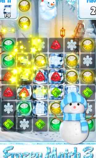 Snowman Games and Christmas Puzzles - Match snow and frozen jewel for this holiday countdown 1
