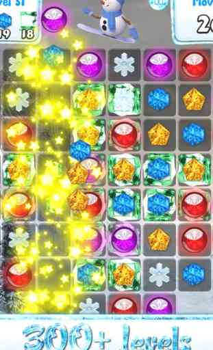 Snowman Games and Christmas Puzzles - Match snow and frozen jewel for this holiday countdown 4