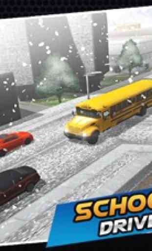 Simulatore di autobus di scuola invernale - parche 1
