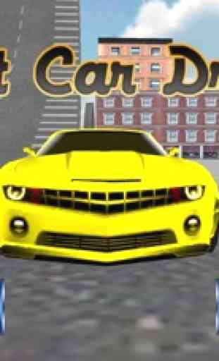Sport Yellow Car Driving 1
