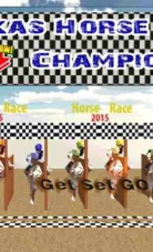 Texas Ippica Campione - simulato cavallo fantino cavalcando a West Haven Derby Race 2016 1