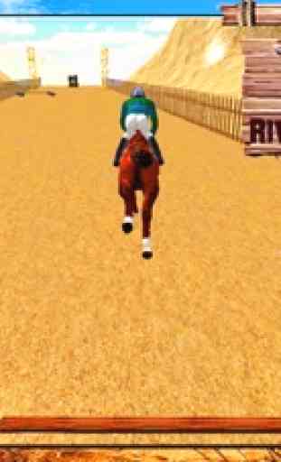 Texas Ippica Campione - simulato cavallo fantino cavalcando a West Haven Derby Race 2016 2