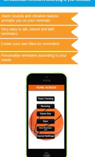 Basket Reminder App - Orari Attività Pianificazione Promemoria-Sport 4